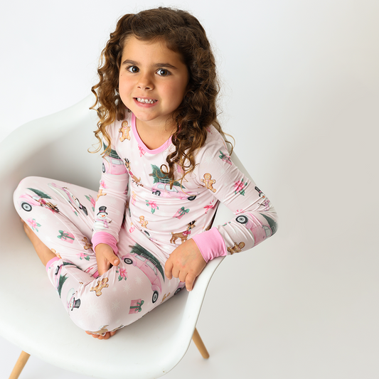 Winter Wonderland PINK Kids Two Piece Lounge Set
