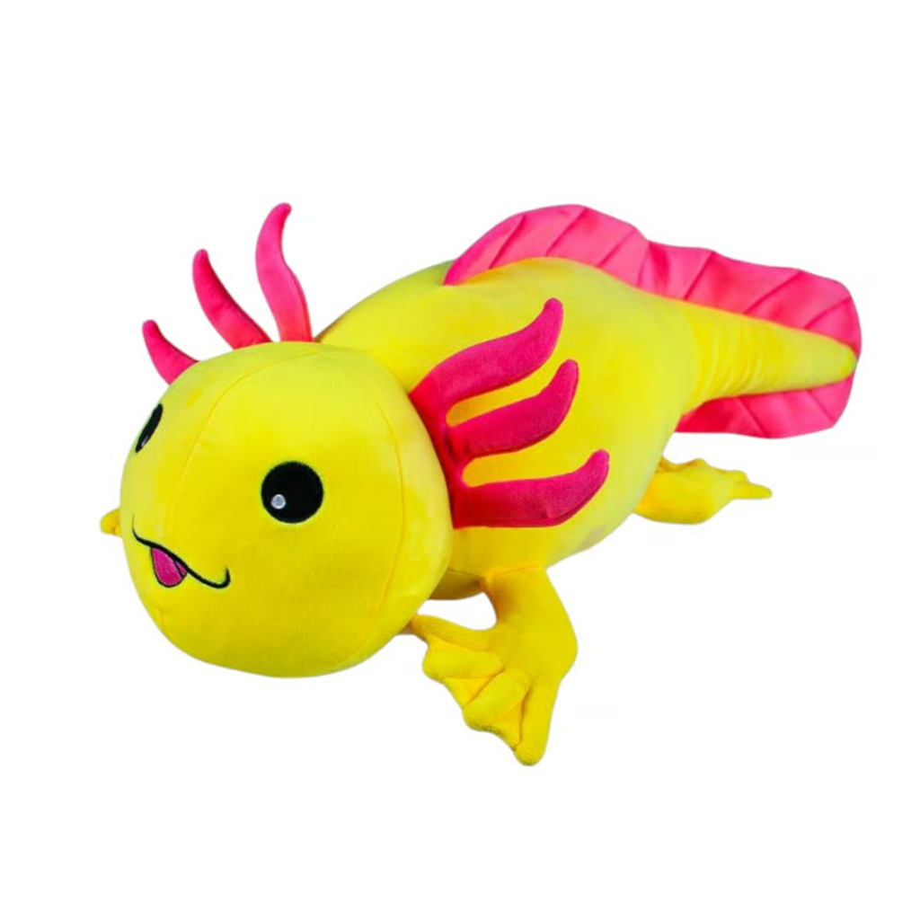 Lulu the Axolotl 20in Plush (Neon Yellow and Pink)