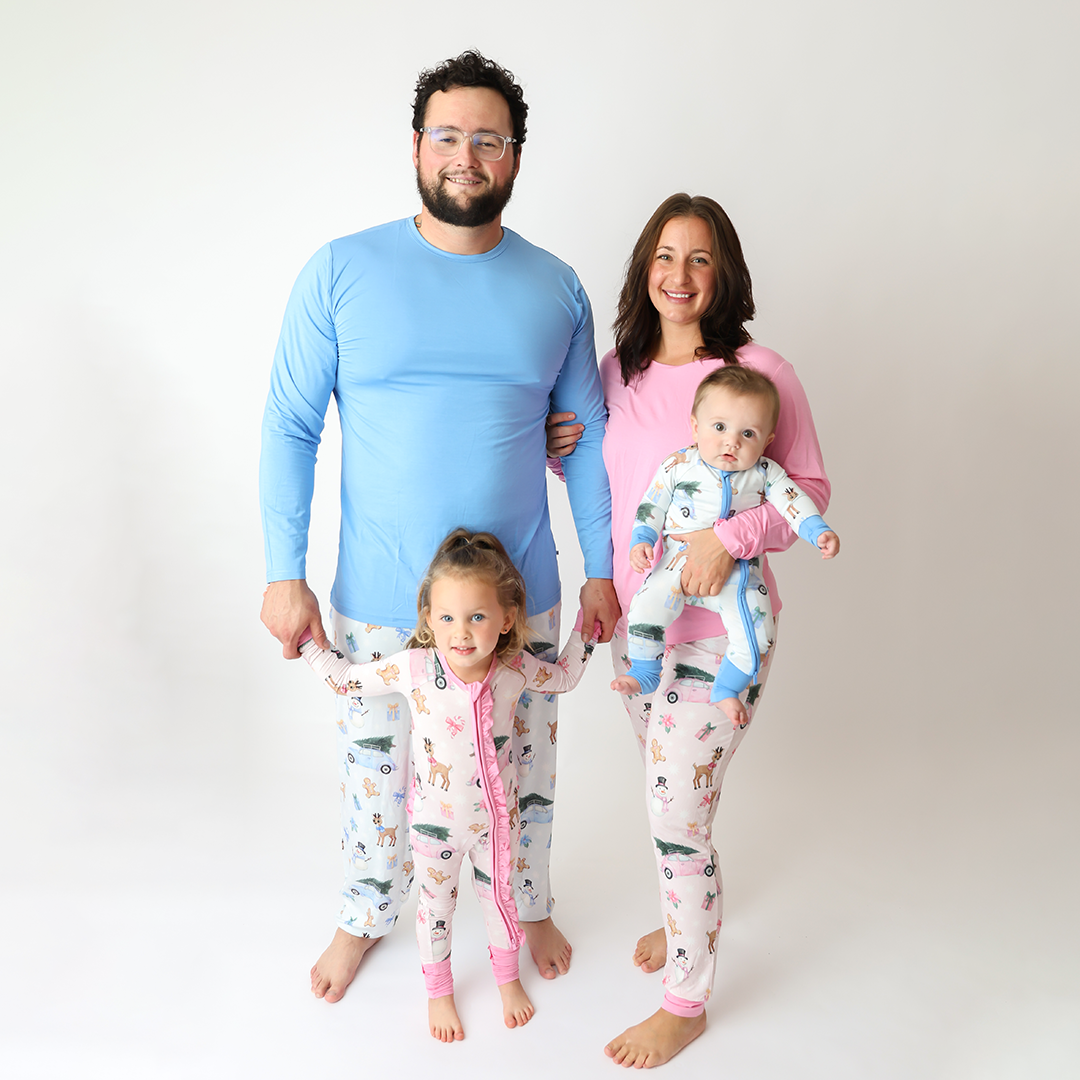 Winter Wonderland BLUE Mens Two Piece Lounge Set