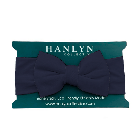 Night Sky Blue Head Wrap Bow