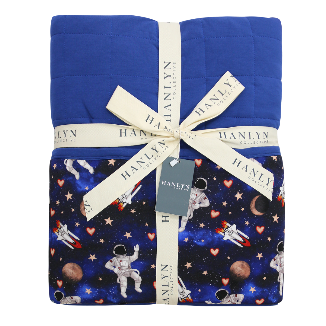 Love You To The Moon And Back QUILTED Family Blanket