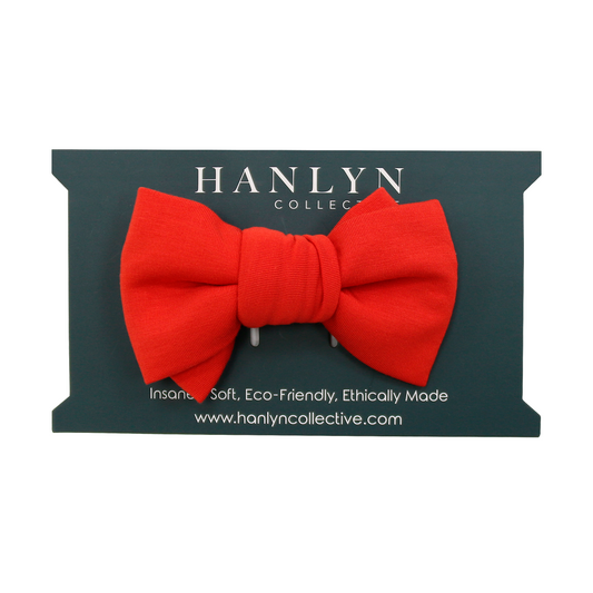 True Love Reddish Alligator Clip Bow