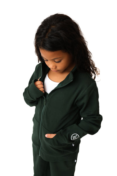 Runaway Pine Kids Full Zip Funnel Neck Sweatshirt