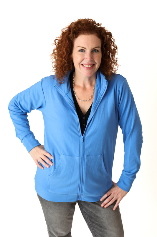 Out Of The Blue Adult Full-Zip Funnel-Neck Sweatshirt