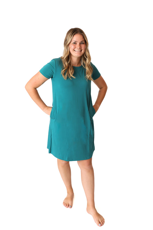 Teal Me More Ladies PJ Dress