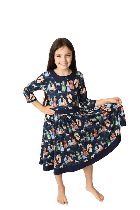 Star Of Wonder Collared Twirl Dress
