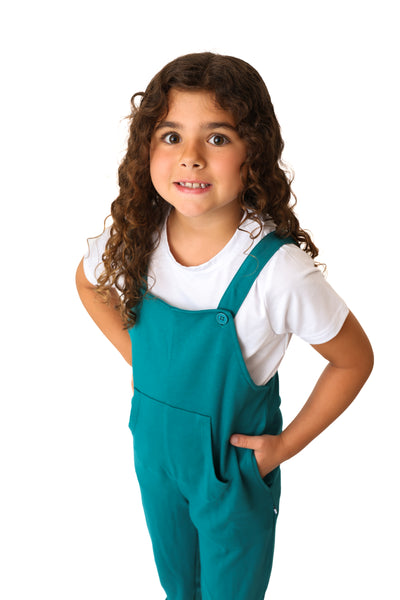 Teal Me More Kids Overalls