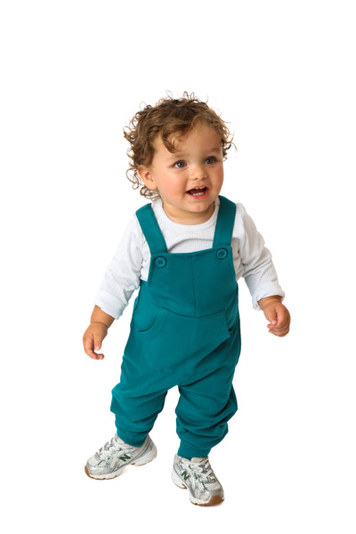 Teal Me More Kids Overalls