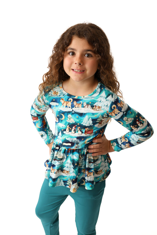 Aurora Adventures Long Sleeve Peplum Set