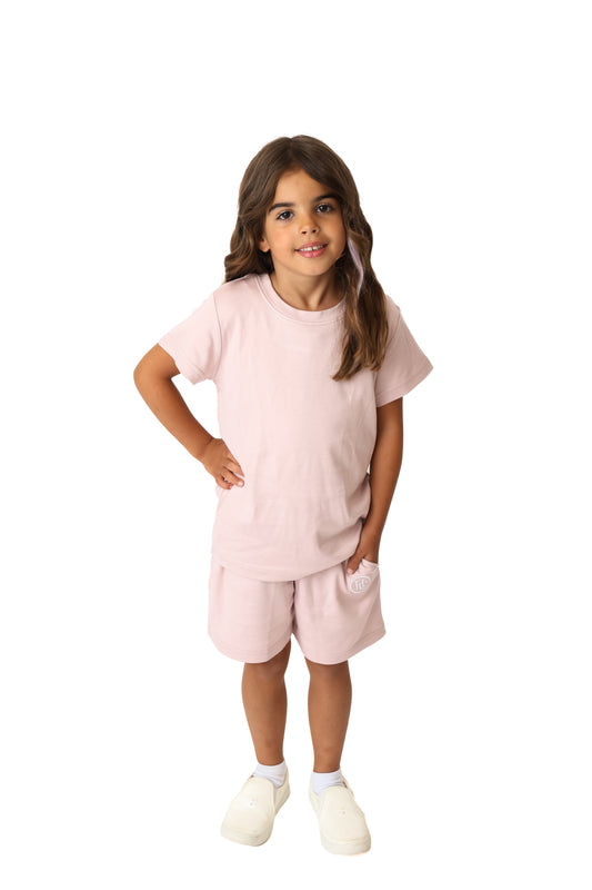 Rosé All Day Kids Short Sleeve Crewneck & Shorts Tracksuit