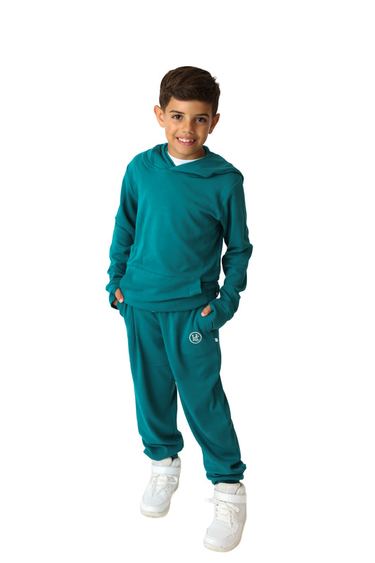 Teal Me More Kids Jogger Track Pants