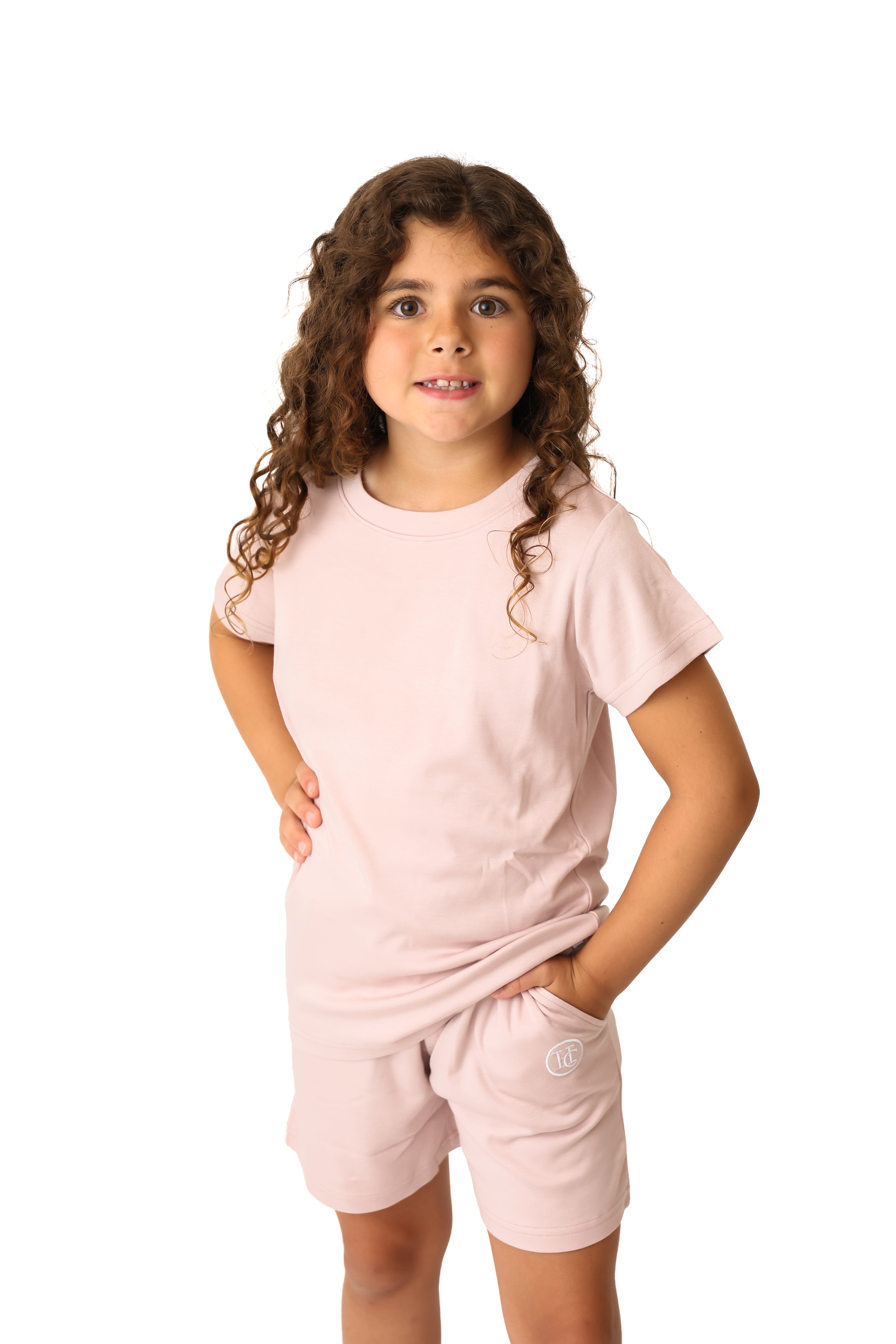 Rosé All Day Kids Short Sleeve Crewneck & Shorts Tracksuit