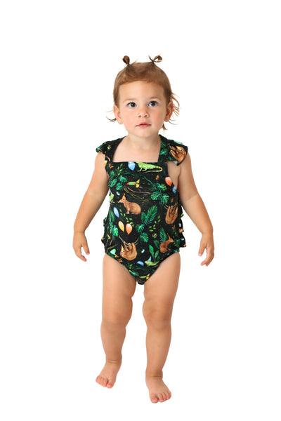 Party Animals Bubble Romper with RUFFLES