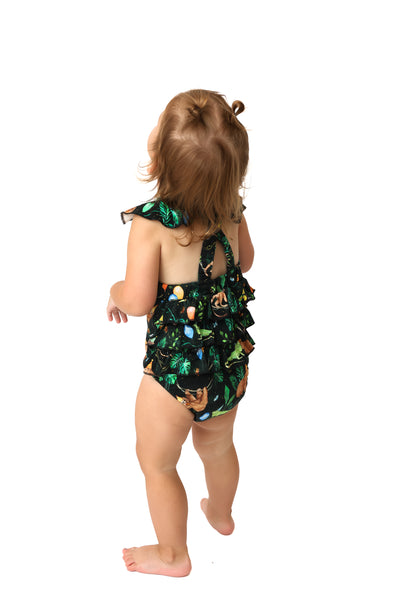 Party Animals Bubble Romper with RUFFLES