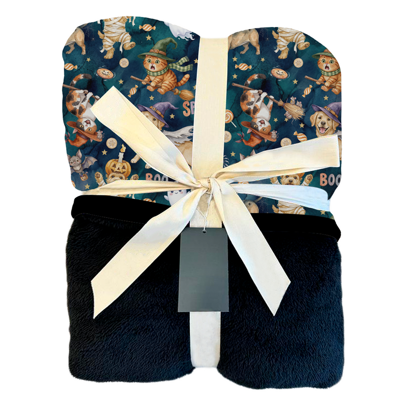 Spooky Paws Kids Plush Blanket (40x40)