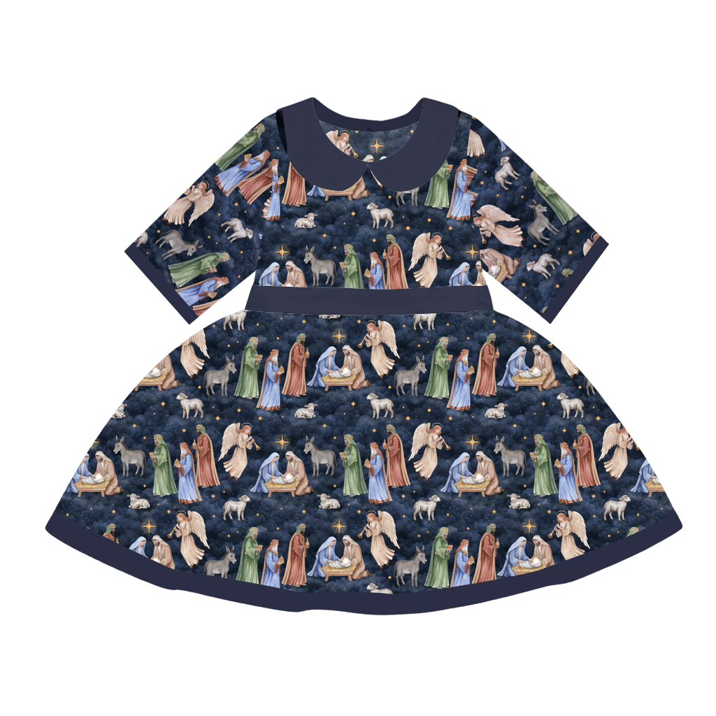 Star Of Wonder Collared Twirl Dress