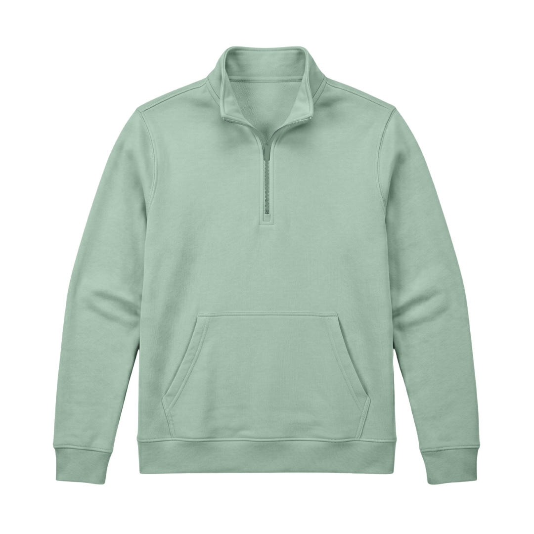 Stay Sagey Adult Half-Zip Funnel-Neck Sweatshirt