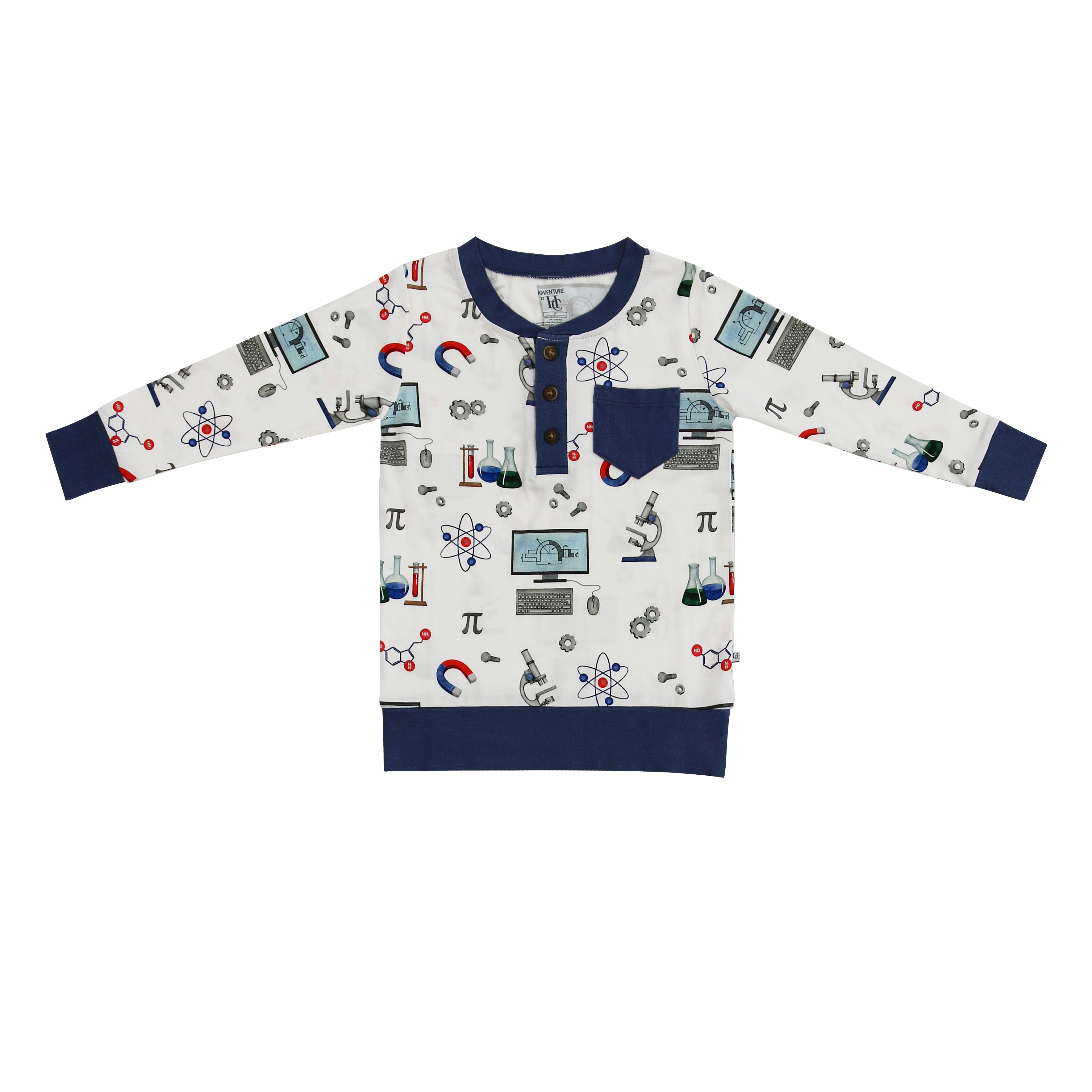 STEM Pocket Henley Shirt