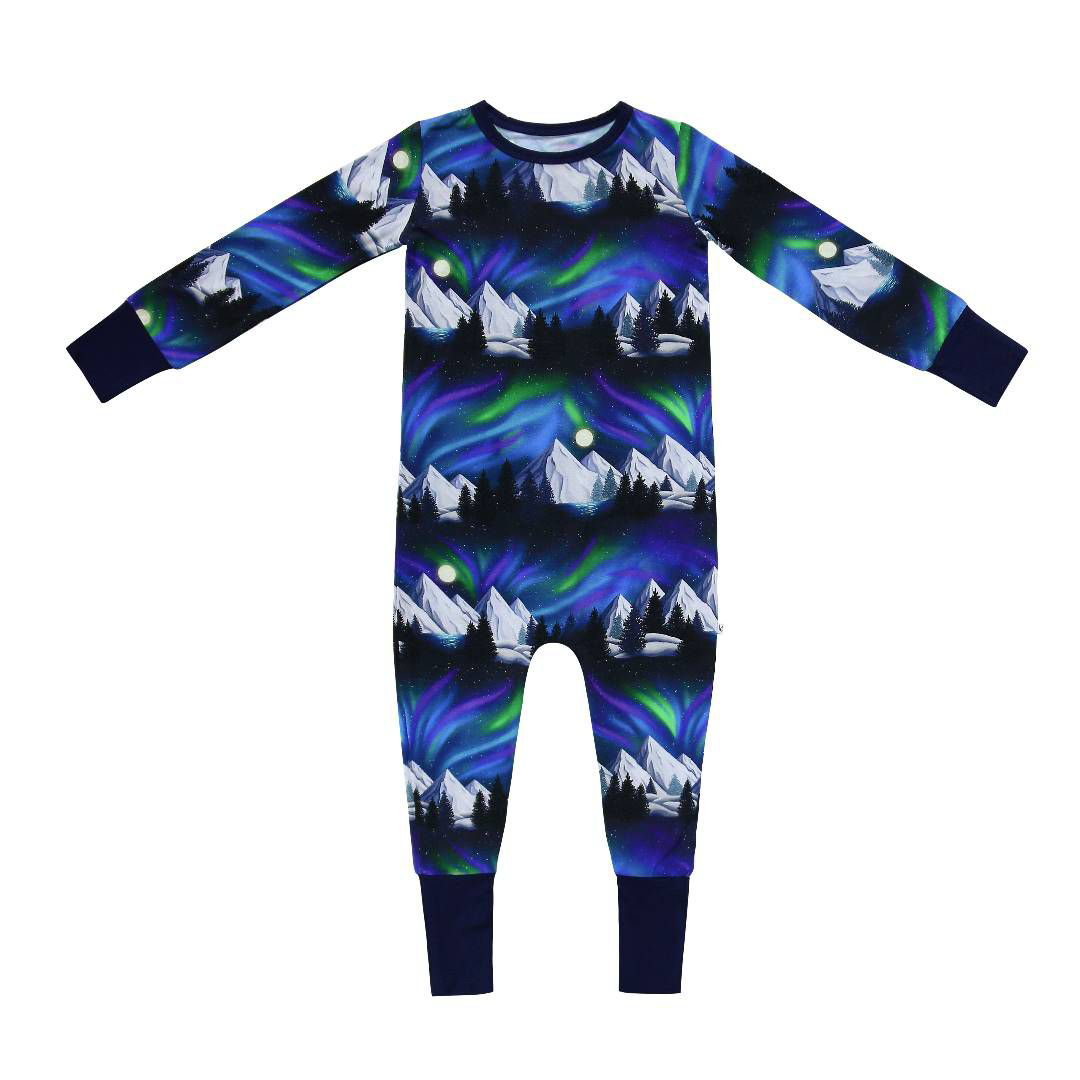 The Northern Lights Rompsie- Mid Leg Zip