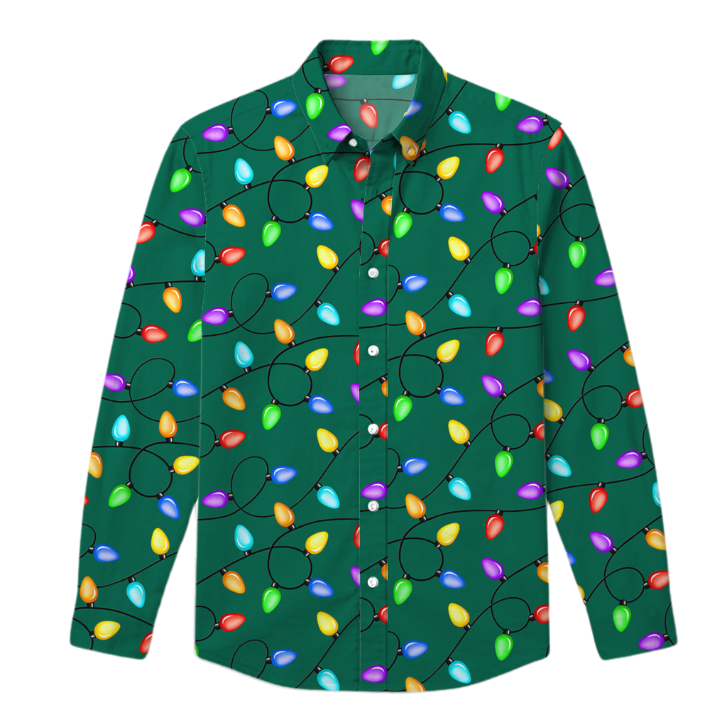 Twinkle All The Way Kids Button Up Long Sleeve Shirt