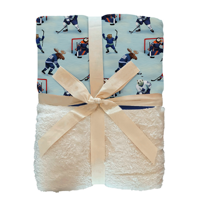 Wild On The Ice Family Plush Blanket (85x65)