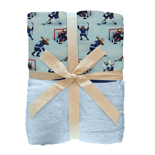 Wild On The Ice Kids Plush Blanket (40x40)