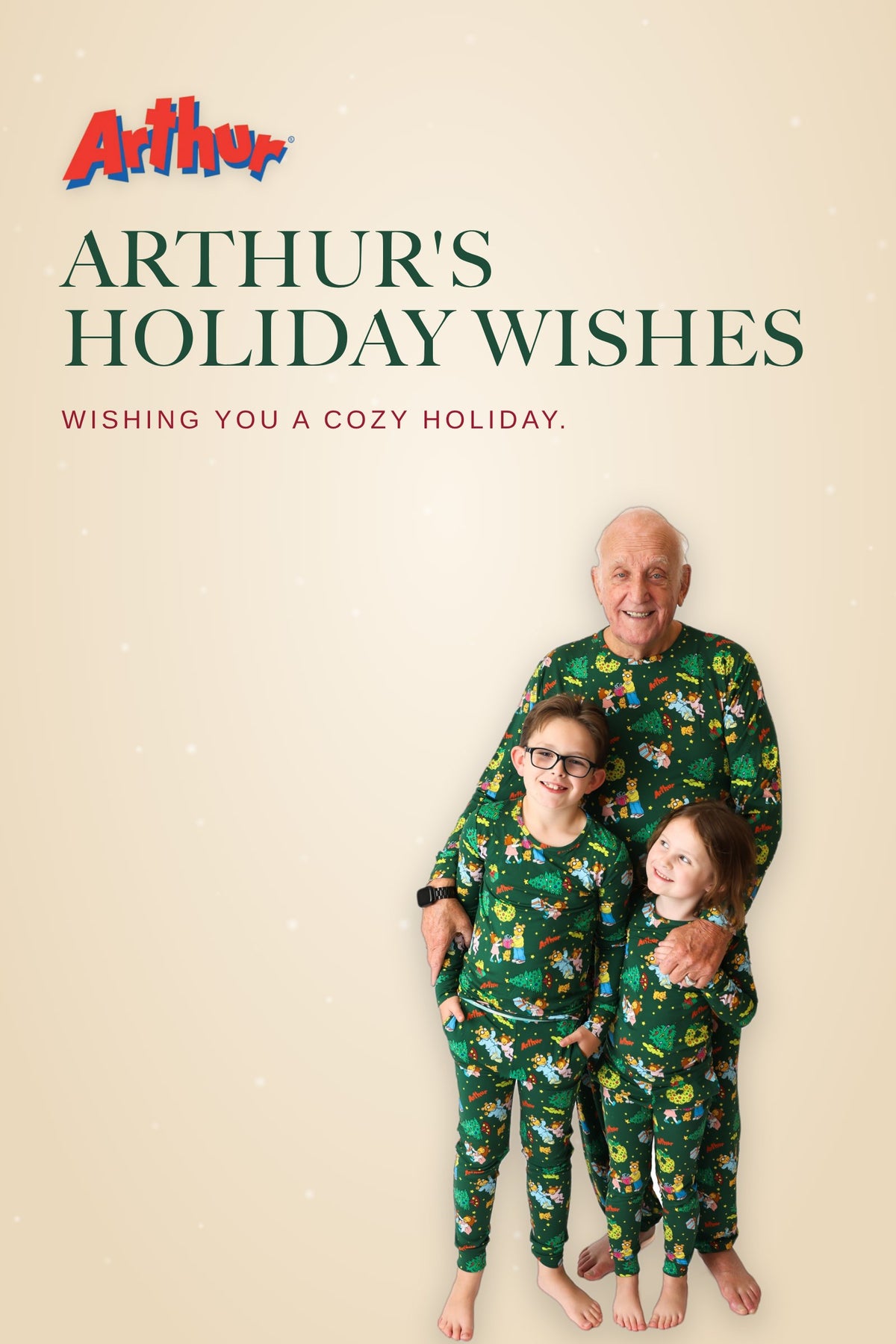 Arthur's Holiday Wishes matching family pajamas