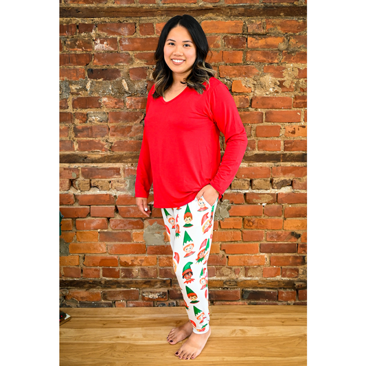 Santa's Little Helper Ladies Two Piece Lounge Set